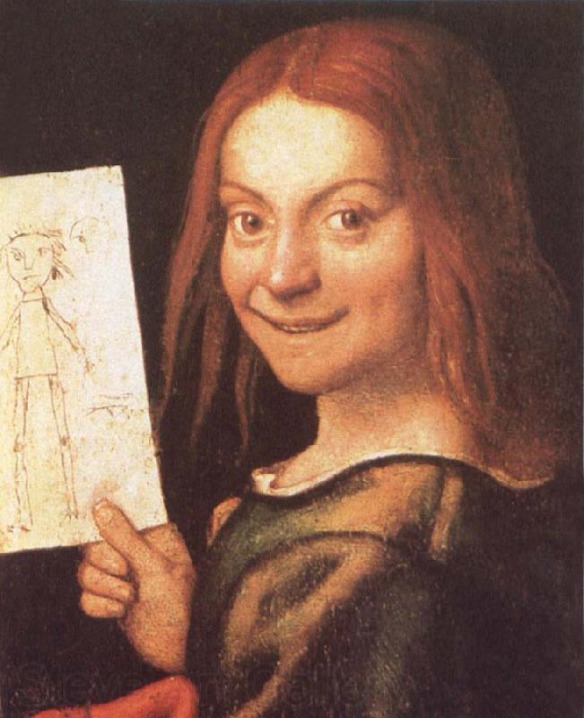 CAROTO, Giovanni Francesco Red-Headed Youth Holding a Drawing Norge oil painting art